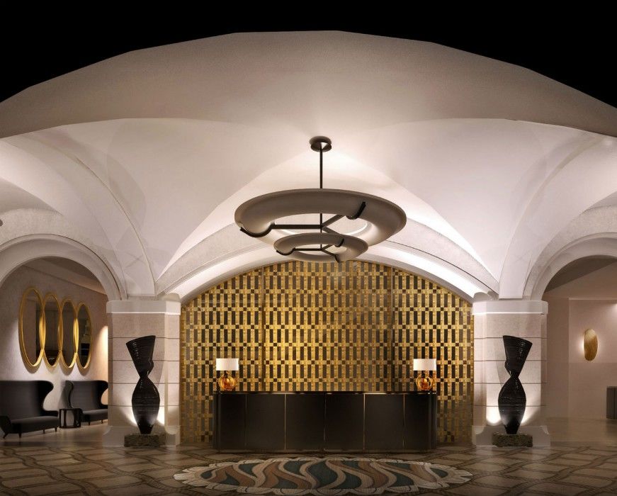 로열 사보이 호텔&스파 로잔 외부 사진 The lobby of the hotel